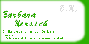 barbara mersich business card